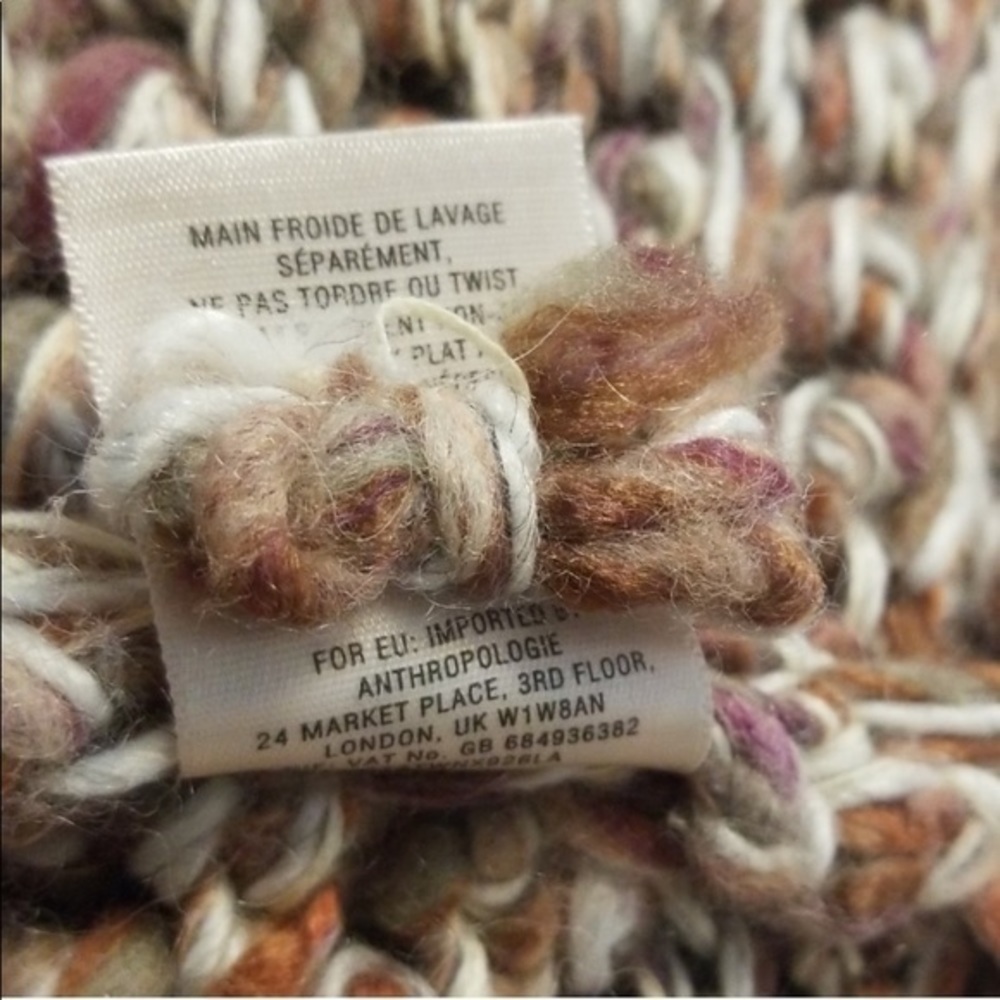 ANTHROPOLOGIE 3D Looped Hand Knit Alpaca Mohair Wool Cardigan Vest Handmade Sz:S - Picture 8 of 13